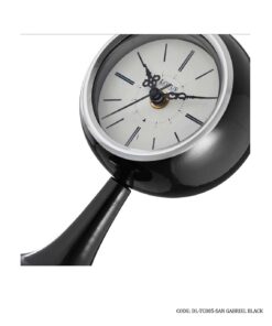 ساعت رومیزی فلزی گرد مدل GABRIEL مشکی