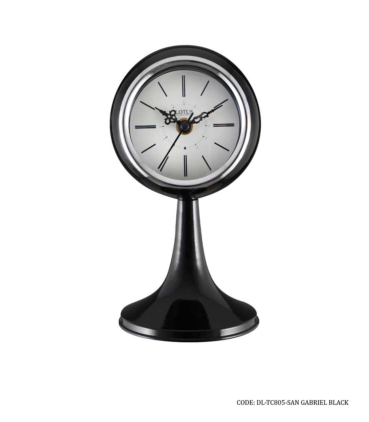 ساعت رومیزی فلزی گرد مدل GABRIEL مشکی