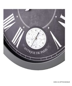 ساعت دیواری چوبی بیضی مدل ROCKLIN