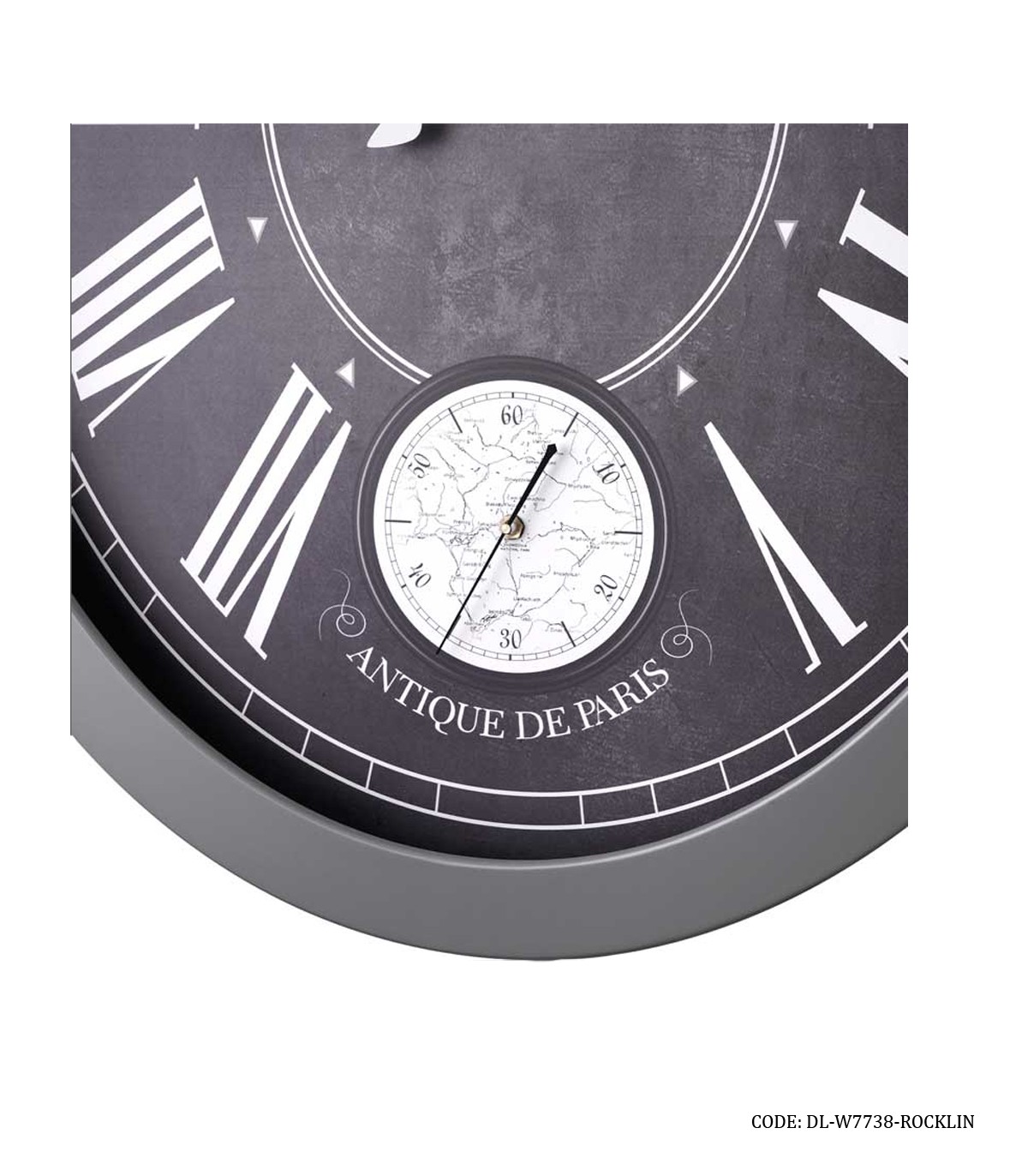 ساعت دیواری چوبی بیضی مدل ROCKLIN