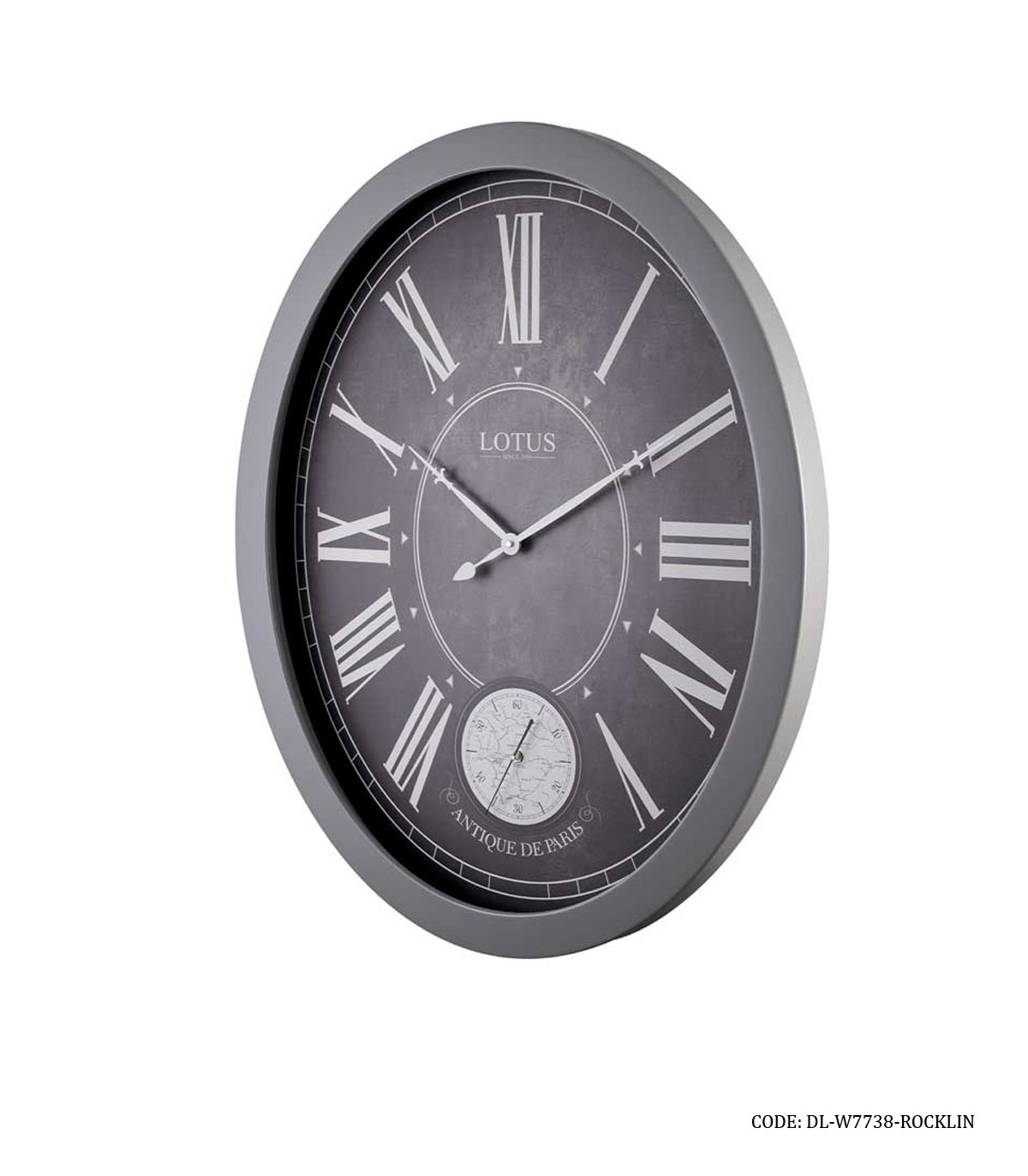 ساعت دیواری چوبی بیضی مدل ROCKLIN