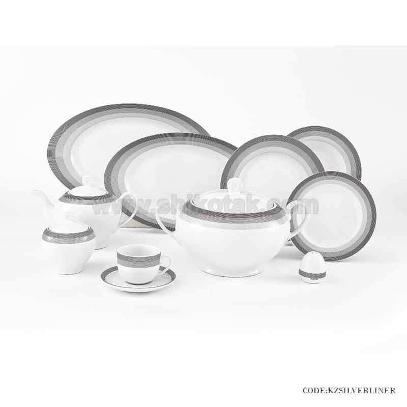 سرویس چینی ایرانی زرین 12 نفره سیلور لاینر