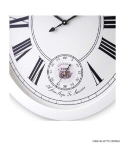 ساعت دیواری چوبی سفید مدل SEVILLE