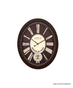 ساعت دیواری چوبی بیضی مدل FAIRFIELD