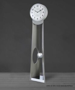 ساعت کنار سالنی ترکیب چوب و فلز مدل GRANVILLE طوسی