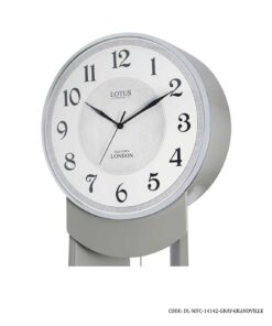 ساعت کنار سالنی ترکیب چوب و فلز مدل GRANVILLE طوسی