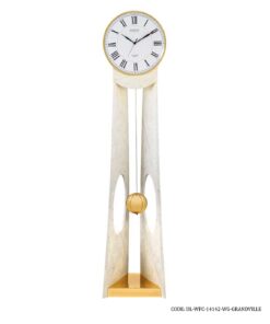 ساعت کنار سالنی ترکیب چوب و فلز مدل GRANVILLE سفید