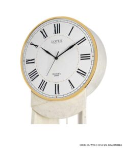 ساعت کنار سالنی ترکیب چوب و فلز مدل GRANVILLE سفید