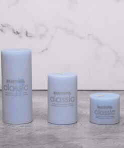 شمع کلاسیک مدل استوانه ای قطر 6 سانتیمتر مجموعه سه عددی