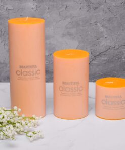 شمع کلاسیک مدل استوانه ای قطر 6 سانتیمتر مجموعه سه عددی