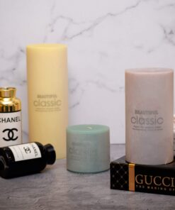 شمع کلاسیک مدل استوانه ای قطر 6 سانتیمتر مجموعه سه عددی