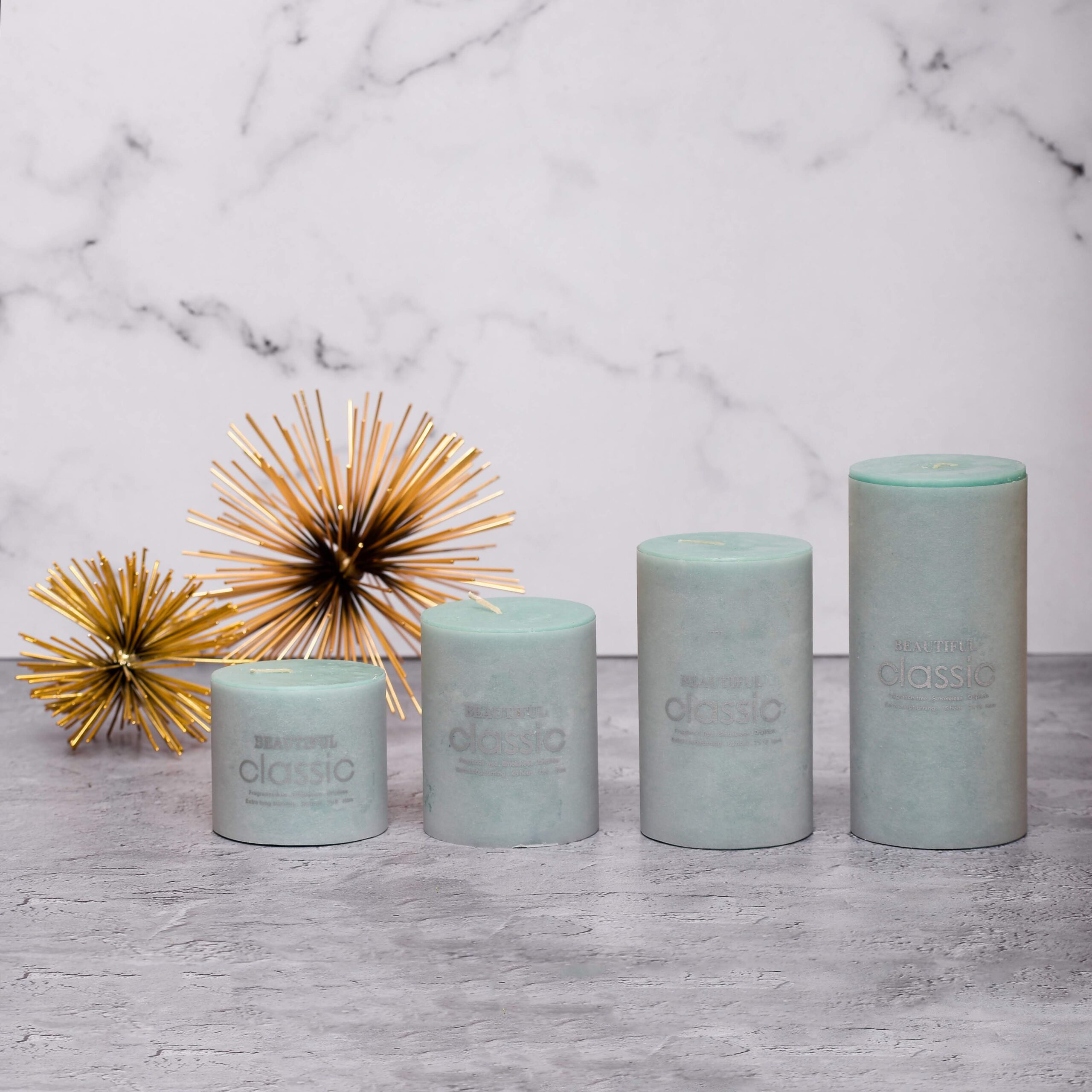 شمع کلاسیک مدل استوانه ای قطر 7 سانتی متر مجموعه چهار عددی