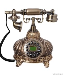 تلفن رومیزی گرد برنزی مدل 1108