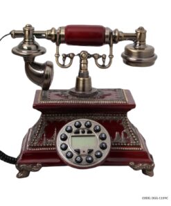 تلفن رومیزی با سیم زرشکی مدل 1109