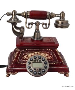 تلفن رومیزی نوستالژی زرشکی مدل 1110