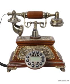 تلفن رومیزی نوستالژی قهوه ای مدل 1110