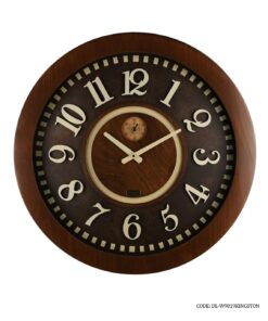 ساعت دیواری چوبی برجسته مدل KINGSTON