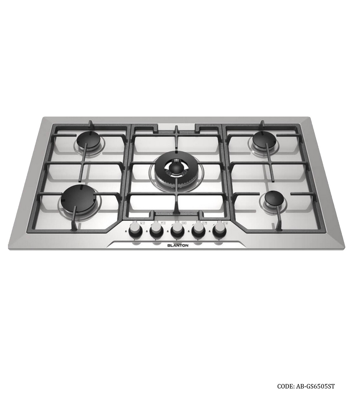 اجاق گاز صفحه ای استیل پنج شعله مدل 6505