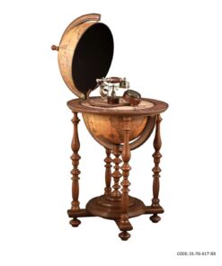 تلفن پایه دار چوبی قهوه ای رنگ طرح کره