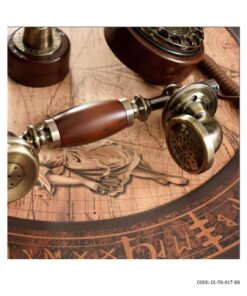 تلفن پایه دار چوبی قهوه ای رنگ طرح کره