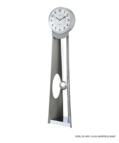 ساعت کنار سالنی ترکیب چوب و فلز مدل GRANVILLE طوسی