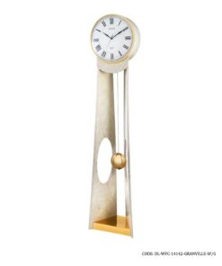 ساعت کنار سالنی ترکیب چوب و فلز مدل GRANVILLE سفید