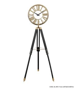 ساعت ایستاده فلزی سه پایه مدل RIVOLI آنتیک