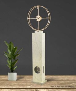 ساعت کنار سالنی مدرن مدل MILFORD سفید کد 14140