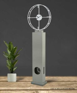 ساعت کنار سالنی مدرن مدل MILFORD طوسی کد 14140