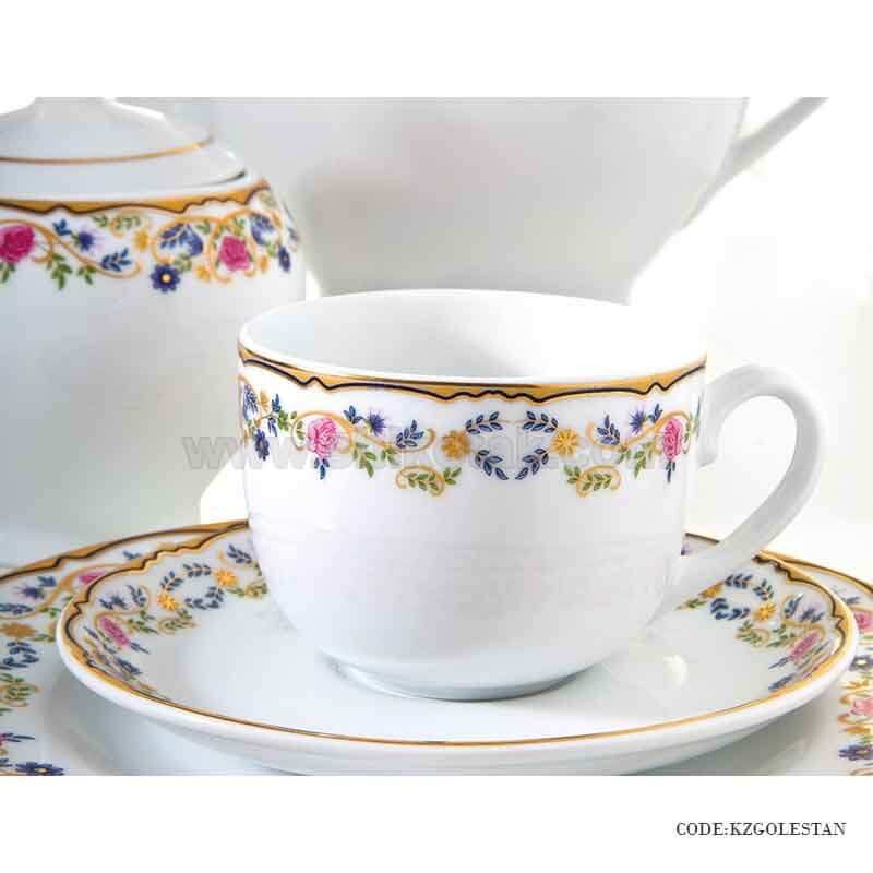 ظروف چینی 6 نفره زرین طرح گلستان