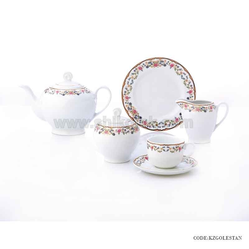 ظروف چینی 6 نفره زرین طرح گلستان
