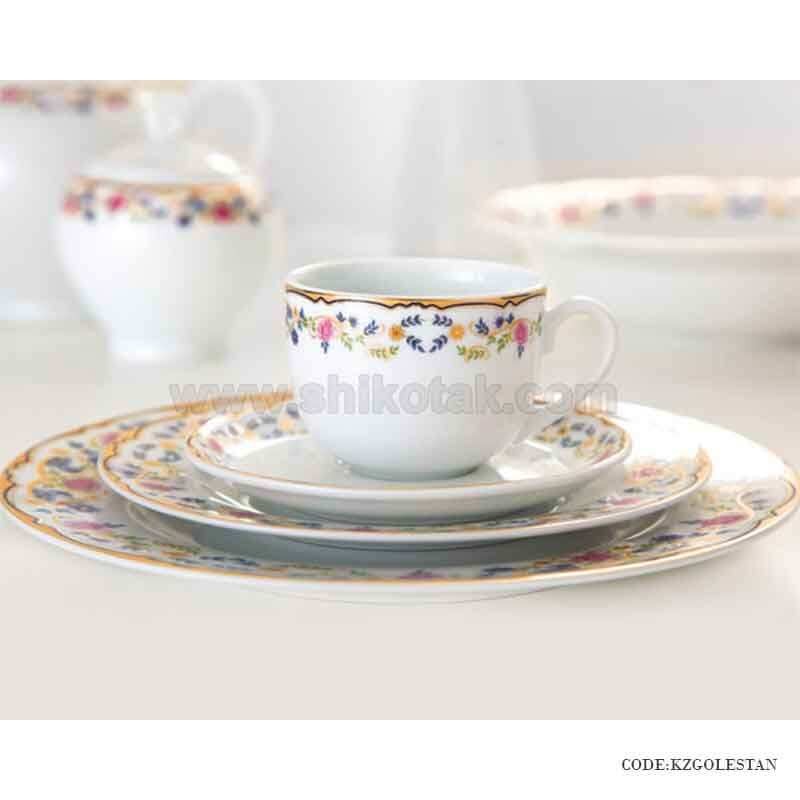 ظروف چینی 6 نفره زرین طرح گلستان