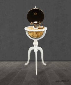 تلفن پایه دار چوبی مدل کره سفید