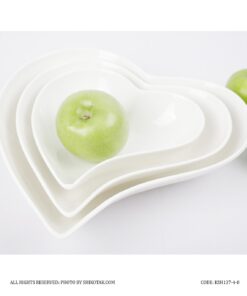 ست کاسه سرامیکی 5 سایز قلبی