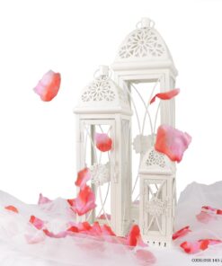 فانوس فلزی تزئینی سه سایز مدل هرمی