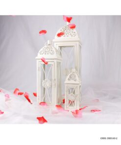 فانوس فلزی تزئینی سه سایز مدل هرمی