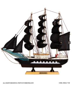 کشتی چوبی دکوری مدل دزدان دریایی