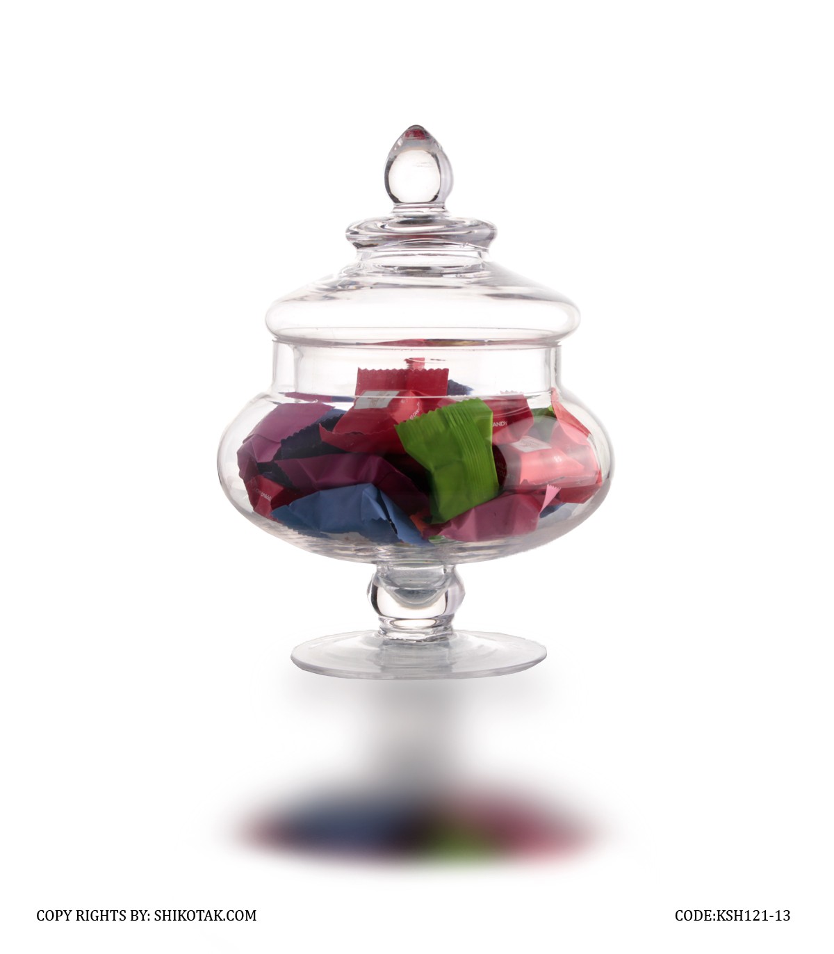 کندی باکس شیشه ای گرد پایه دار سری 13-121