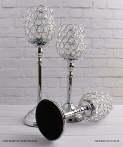 جاشمعی پایه دار سیلور طرح استوانه