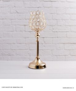 جاشمعی کریستالی پایه دار طرح لاله