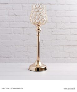 جاشمعی کریستالی پایه دار طرح لاله