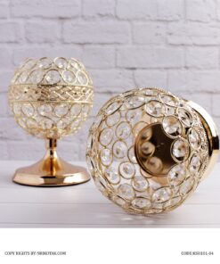 جاشمعی کریستالی پایه دار کوتاه سایز کوچک