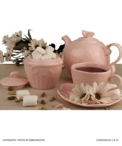 سرویس پذیرایی اینگلیش هوم صورتی طرح گل