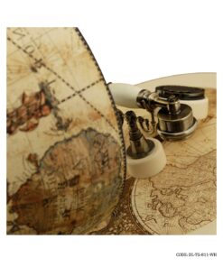 تلفن پایه دار چوبی مدل کره سفید