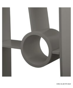 ساعت مبله چوبی و قفسه مدل ترکیبی رنگ طوسی