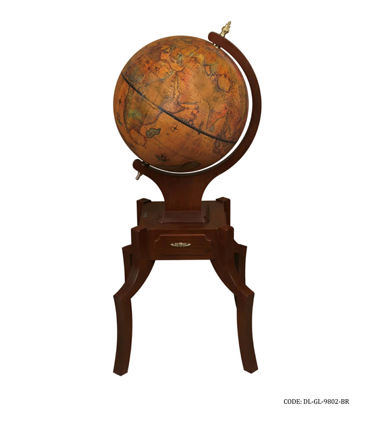 کره زمین چرخشی مدل DORIS کد 9802 قهوه ای