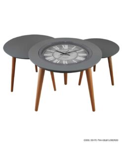 میز عسلی سه تکه LORENZO مدل 744 طوسی