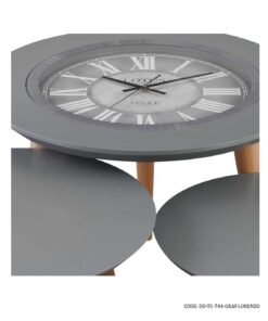 میز عسلی سه تکه LORENZO مدل 744 طوسی