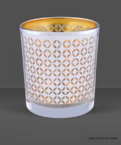 جا شمعی لیوانی شیشه ای 6801 مدل CHLOE