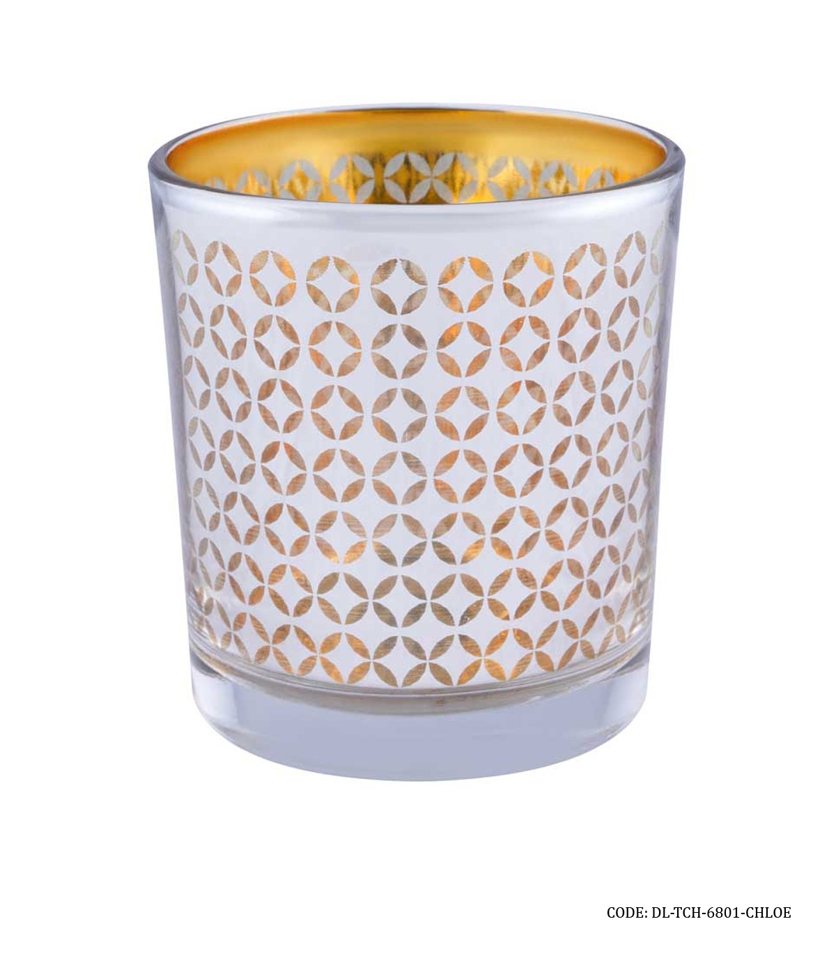 جا شمعی لیوانی شیشه ای 6801 مدل CHLOE